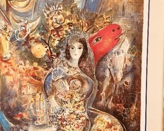 Marc Chagall "Bella" offset lithograph
