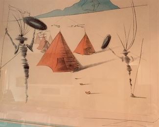 Salvdore Dali "Don Quixote" lithograph