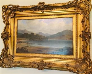 19th century oil on canvas "Seascape" inverso   
  J W McCormick