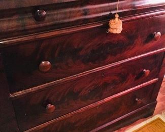 so many beautiful pieces of antique furniture including this marble top chest