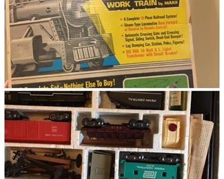 Marx Big Rail Work train. New in box 