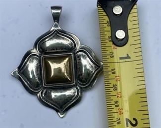 Retired James Avery Sterling Flower Pendant