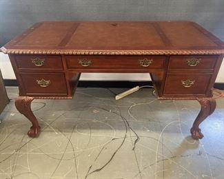 5 Drawer Leather Top Desk