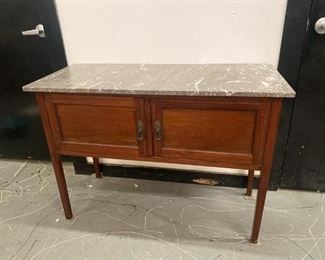Antique Granite Top 2 Door Cabinet