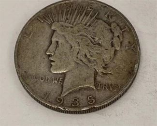 1935 Peace Silver Dollar