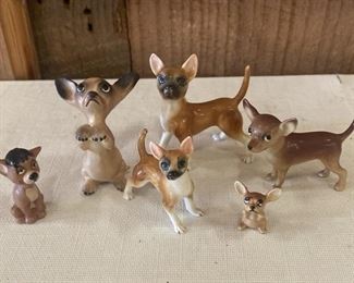 Lot Miniature Chihuahua Figurines