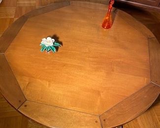 Top-view Solid Maple coffee table-Thomasville.  Matching end table also for sale. 