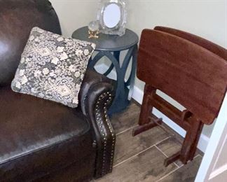 Blue Side Table, Snack Tables