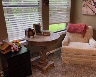 Decorative Table, Small Cabinet, Lounge Chair
