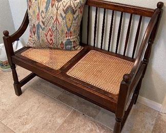 Cane Bottom Bench Chair