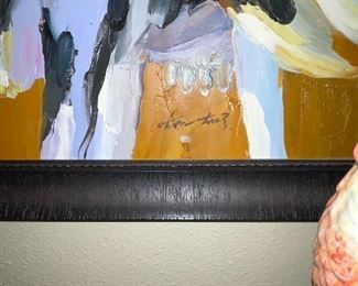 Signed Oil Painting Cows