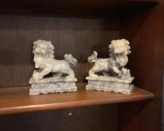 Foo Dog Soapstone Bookends