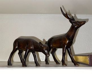 Bronze Deer Figurines