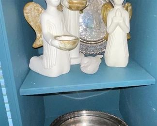 Angel Tealight Holders and Silverplate
