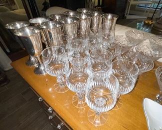 Silver plate Goblets & Crystal Goblets