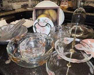 Lillies Makasa Serving Dishes