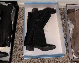 Unused and Lightly Used Leather and Suede Boots