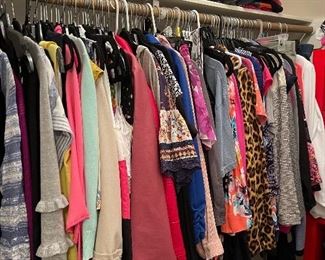 Name Brand Clothes, Dresses, Tops, Pants, Jackets sizes Medium and Large