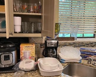 Coffee Pot, tater Twister, Corelle