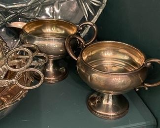 Sterling Silver Creamer and Sugar