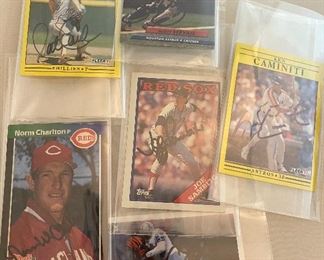 Signed Ball Cards Baseball and football Astros and Oilers included
