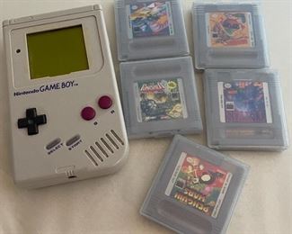 Vintage working Gameboy and Variety of Gameboy Games