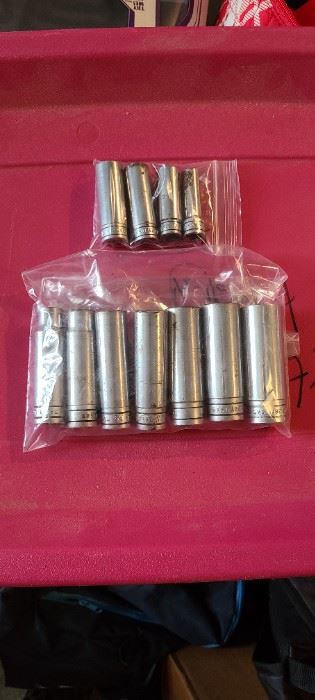 Snap On sockets 1/2 inch and 3/8 inch 
