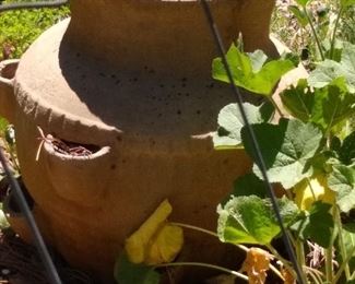 Terracotta strawberry pot