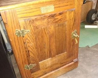 Vintage oak ice box