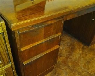 This gorgeous wooden grained desk is in excellent condition vintage 1940s.