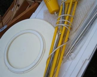 Vintage yellow work lamp.