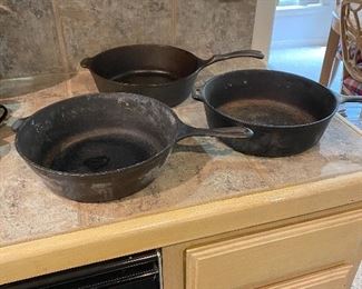 WAGNER CAST IRON CHICKEN FRYERS