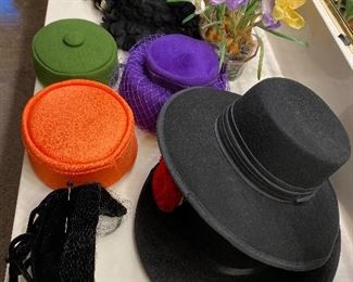 COLLECTION OF HATS/SOME VERY COLORFUL 