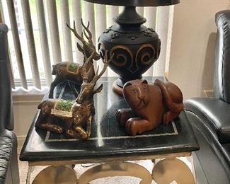 SIDE TABLE /STEEL AND AGATE