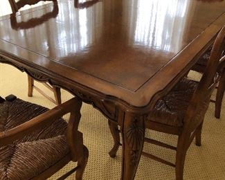 Dining Table and 6 chairs:  excellent condition with 2 additional leaves and pads (74"L x 45" W x 30"H)  and leaves are:  17" wide (each) - so total length = 102" - $1900 for the set - NOW ONLY $950 FOR THE SET