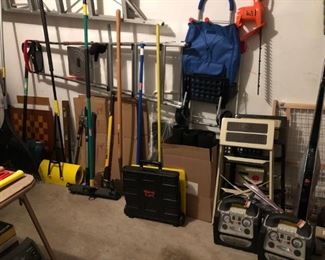 Ladders, Yard Tools, Trimmer, Battery Chargers
