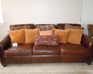 RESTORATION HARDWARE LEATHER SOFA
