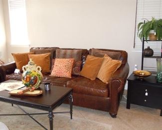 RESTORATION HARDWARE LEATHER SOFA