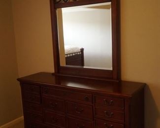 Davis International Dresser with mirror      Dresser: 64" x 18" x 36"/Mirror: 39" x 50"