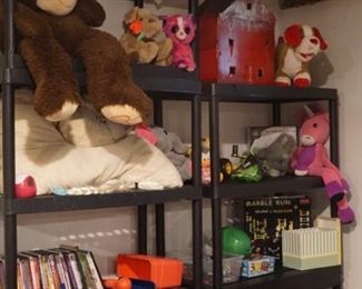 We have DVD's and stuffed animals plus various toys