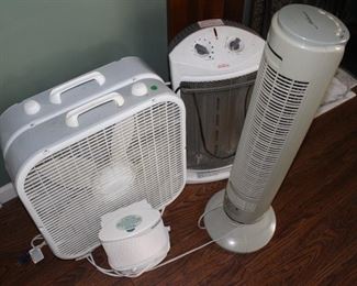 Various fans, heaters