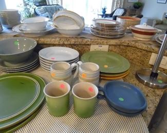 Creuset Mugs, Pier 1 pottery,