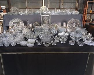 Pressed Glass: Serving and decorative.