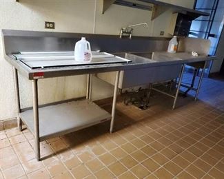 11.5ft Stainless 2 Bay Sink