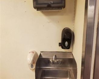 17in Hand Sink, Paper Towel Dispenser, Soap Dispenser
