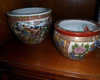 Asian style small flower pots