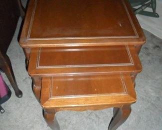 Wood nesting tables