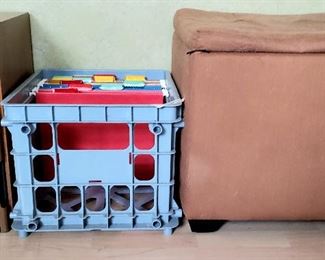 Storage box, file crate & ottoman