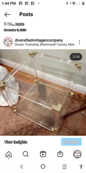 Lucite and gorgeous $240