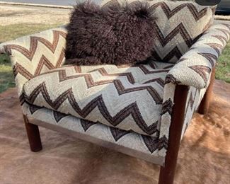 Mid Century Danish tweed chair $450